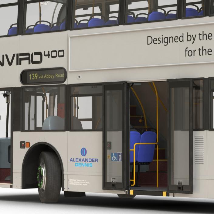 3D Alexander Dennis Bus Enviro400 Simple Interior