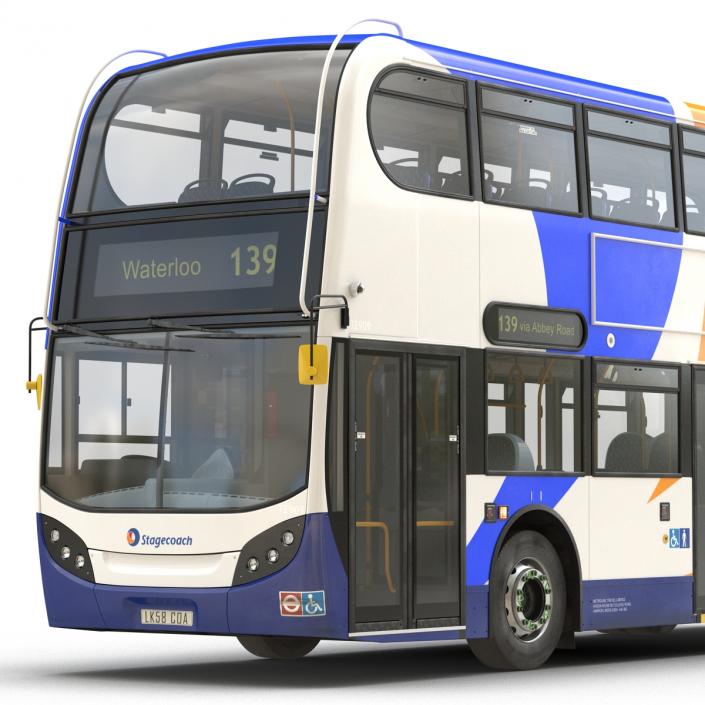 Bus Enviro400 Simple Interior 3D model