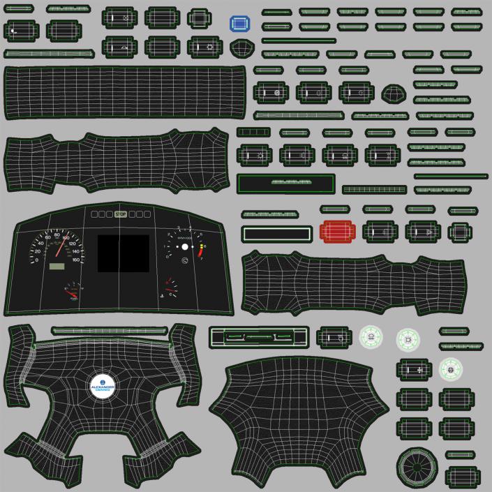 Bus Enviro400 Simple Interior 3D model