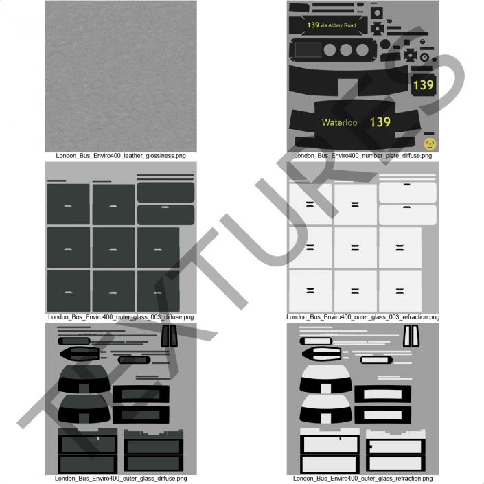 Bus Enviro400 Simple Interior 3D model