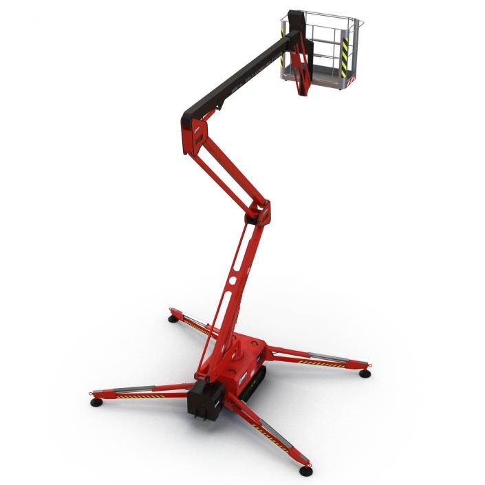 Telescopic Boom Lift Red 3D model