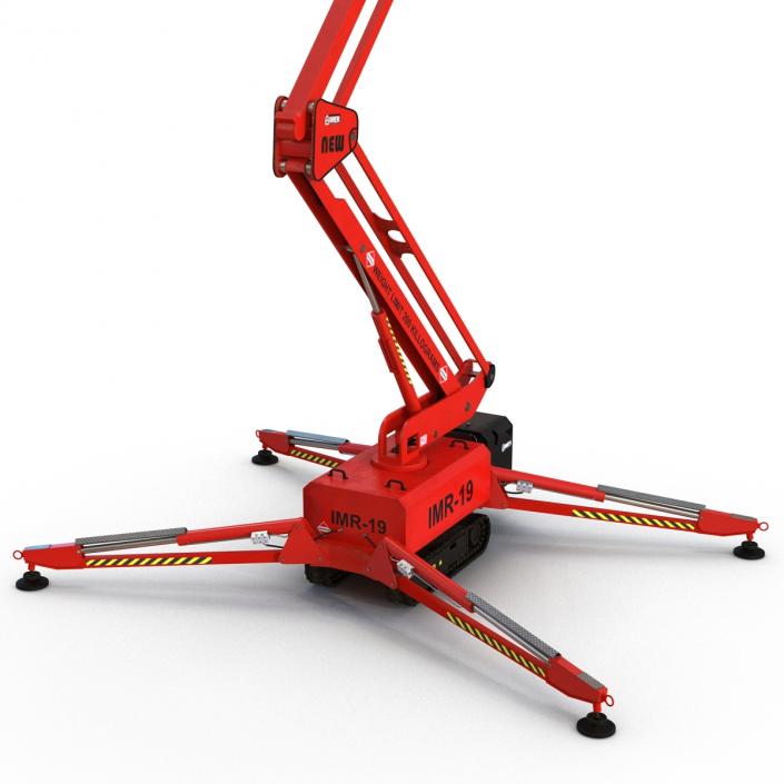 Telescopic Boom Lift Red 3D model