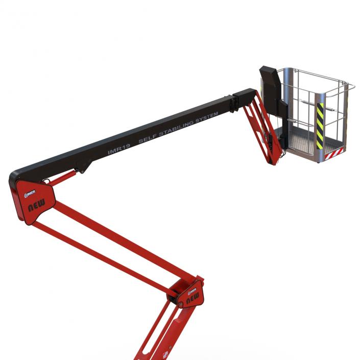 Telescopic Boom Lift Red 3D model