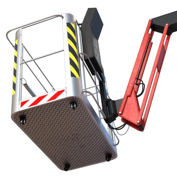 Telescopic Boom Lift Red 3D model