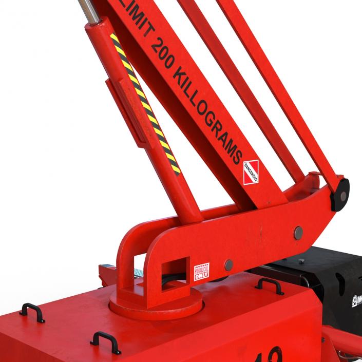 Telescopic Boom Lift Red 3D model