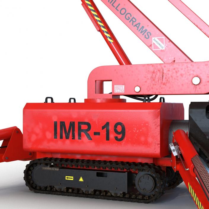 Telescopic Boom Lift Red 3D model