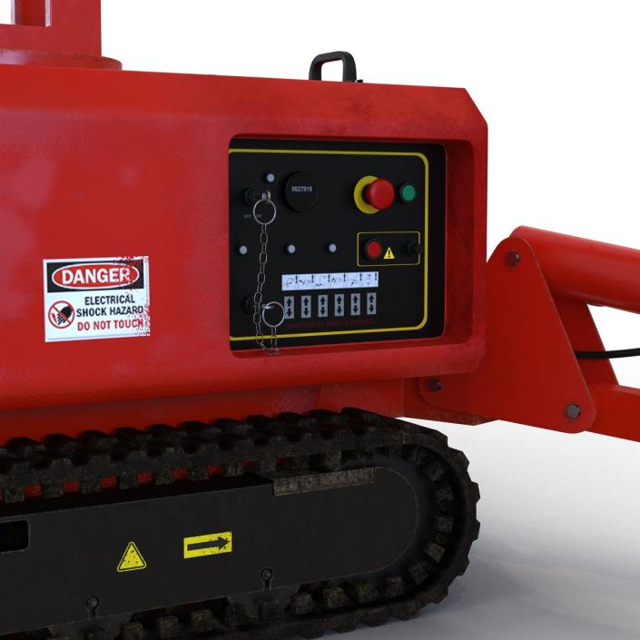 Telescopic Boom Lift Red 3D model