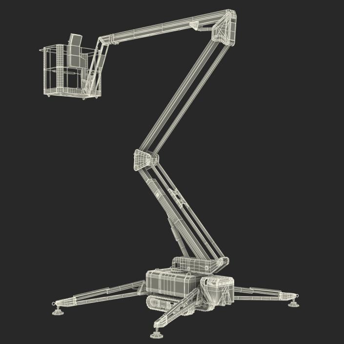 Telescopic Boom Lift Red 3D model