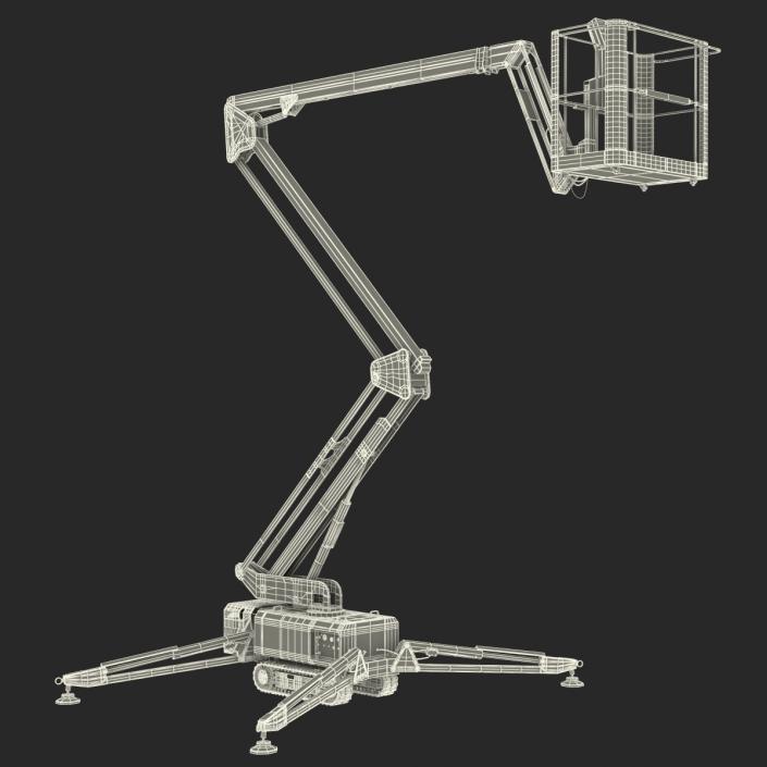 Telescopic Boom Lift Red 3D model