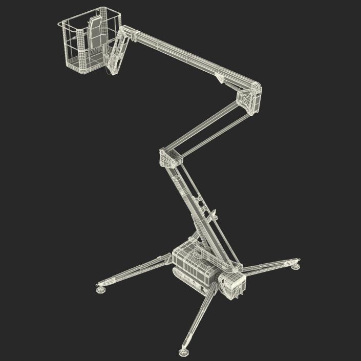 Telescopic Boom Lift Red 3D model