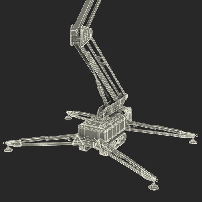 Telescopic Boom Lift Red 3D model