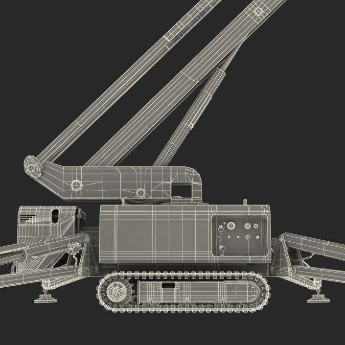 Telescopic Boom Lift Red 3D model