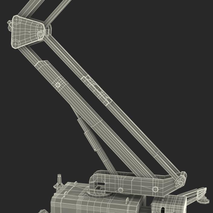 Telescopic Boom Lift Red 3D model