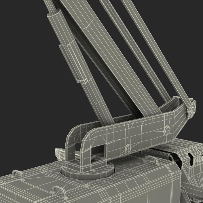 Telescopic Boom Lift Red 3D model