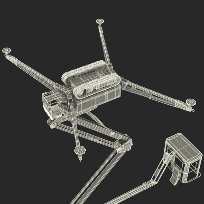 Telescopic Boom Lift Red 3D model