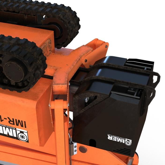 Telescopic Boom Lift Orange Rigged 3D model