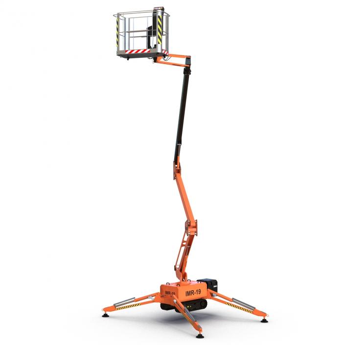 Telescopic Boom Lift Orange 3 3D model