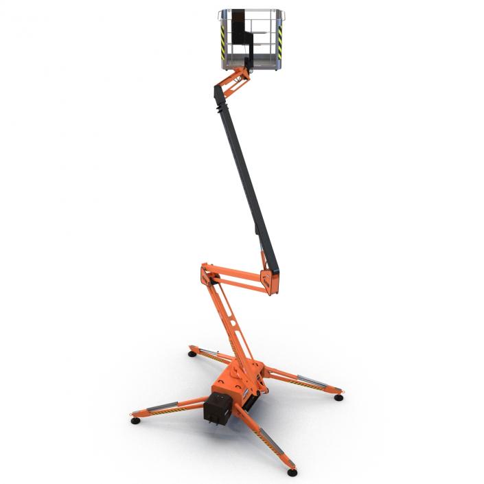 Telescopic Boom Lift Orange 3 3D model