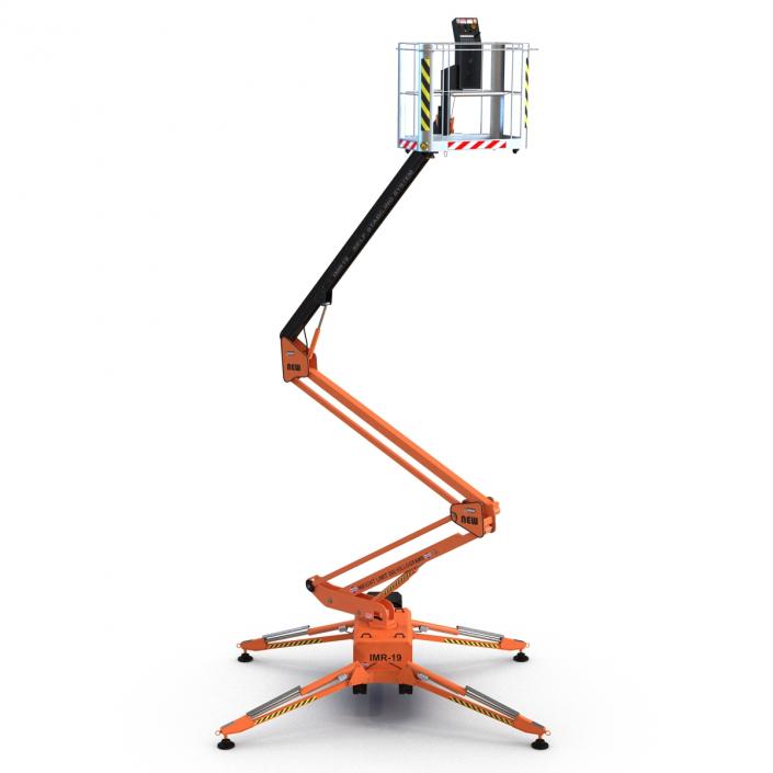 Telescopic Boom Lift Orange 3 3D model