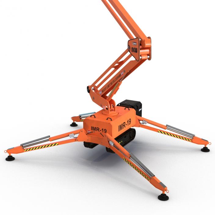 Telescopic Boom Lift Orange 3 3D model