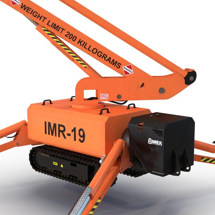 Telescopic Boom Lift Orange 3 3D model