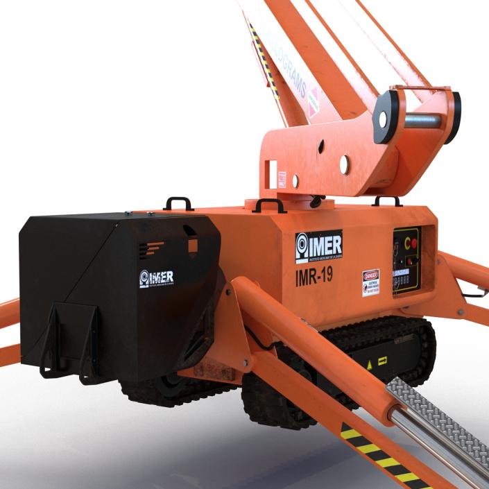 Telescopic Boom Lift Orange 3 3D model