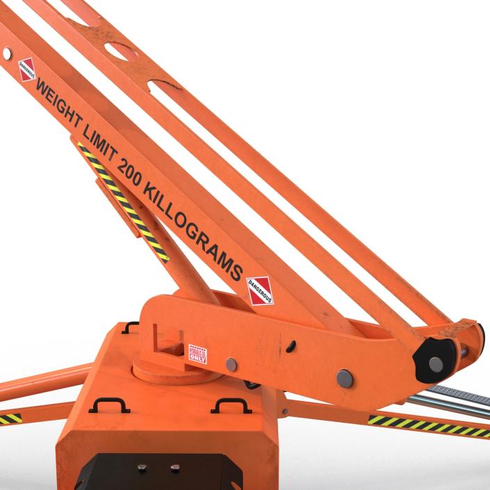 Telescopic Boom Lift Orange 3 3D model