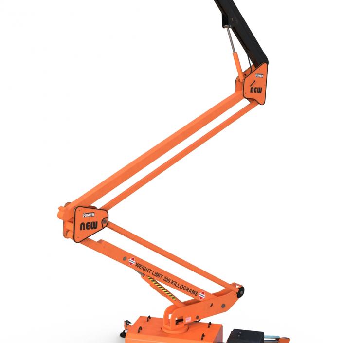 Telescopic Boom Lift Orange 3 3D model