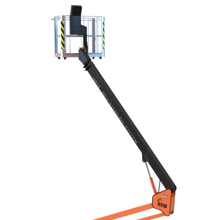 Telescopic Boom Lift Orange 3 3D model