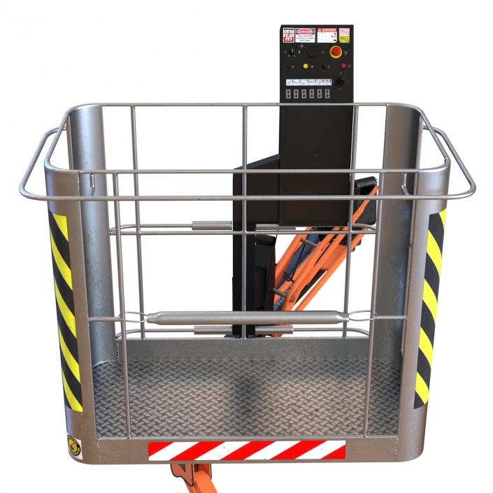 Telescopic Boom Lift Orange 3 3D model