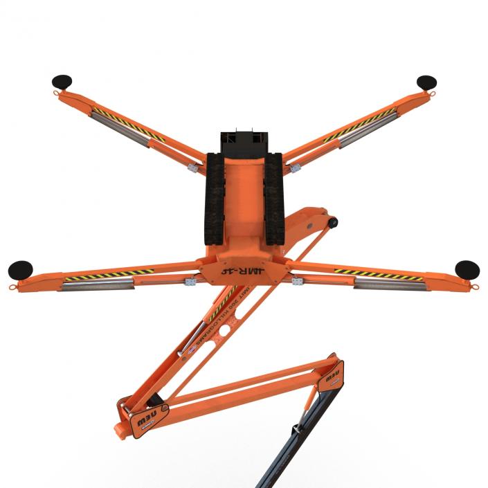 Telescopic Boom Lift Orange 3 3D model