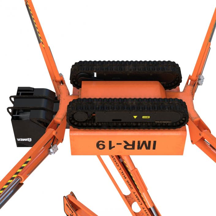 Telescopic Boom Lift Orange 3 3D model