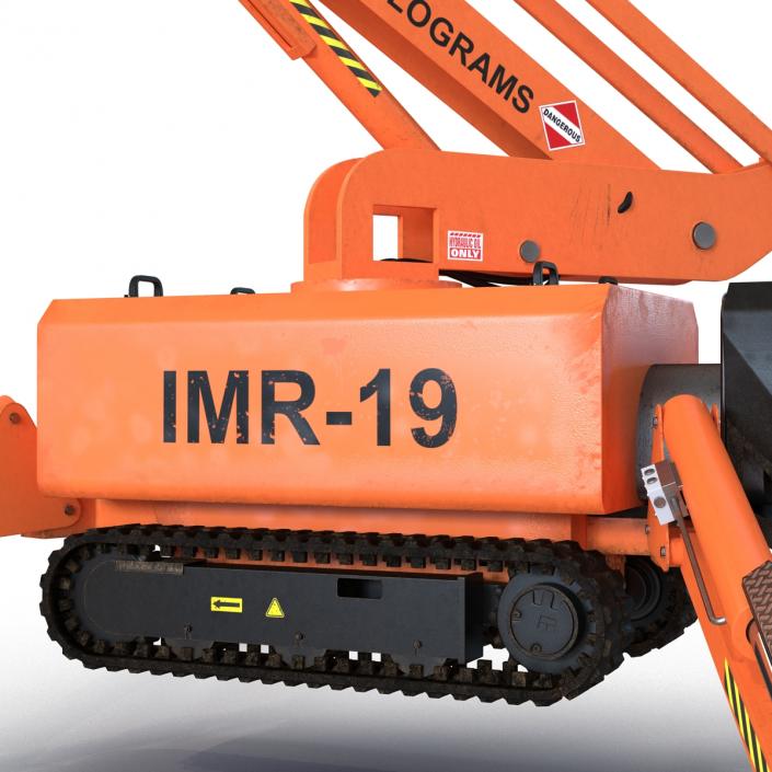 Telescopic Boom Lift Orange 3 3D model