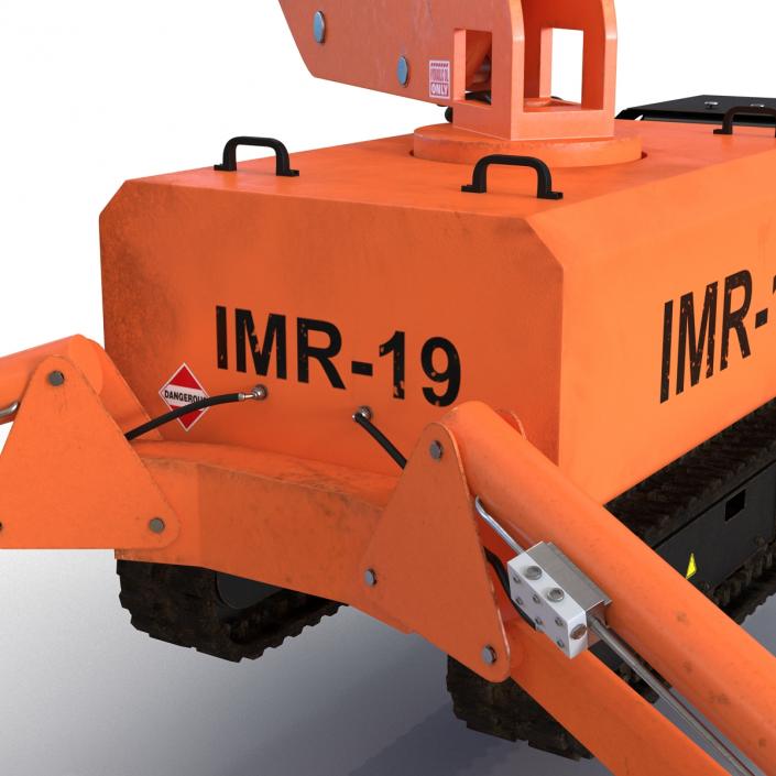 Telescopic Boom Lift Orange 3 3D model