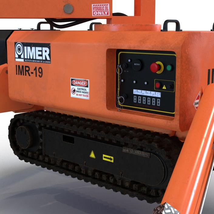 Telescopic Boom Lift Orange 3 3D model