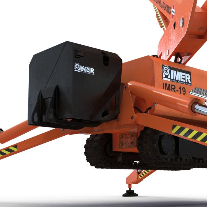 Telescopic Boom Lift Orange 3 3D model