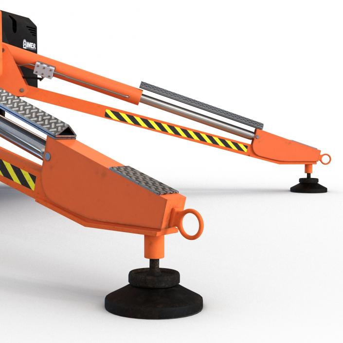 Telescopic Boom Lift Orange 3 3D model