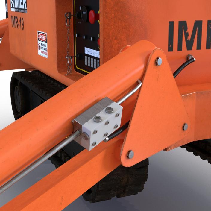 Telescopic Boom Lift Orange 3 3D model