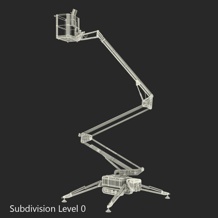 Telescopic Boom Lift Orange 3 3D model