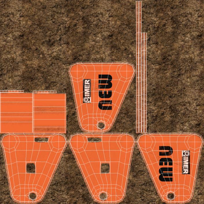 Telescopic Boom Lift Orange 3 3D model