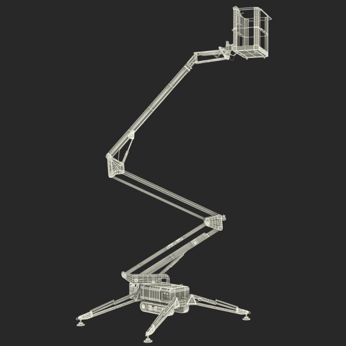 Telescopic Boom Lift Orange 3 3D model