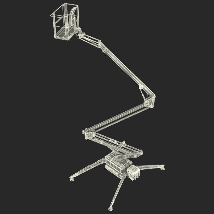 Telescopic Boom Lift Orange 3 3D model