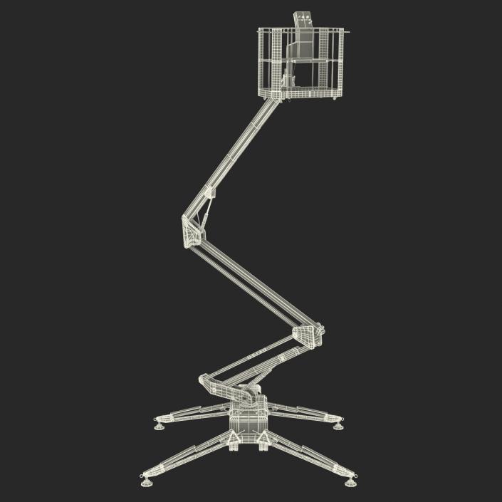 Telescopic Boom Lift Orange 3 3D model