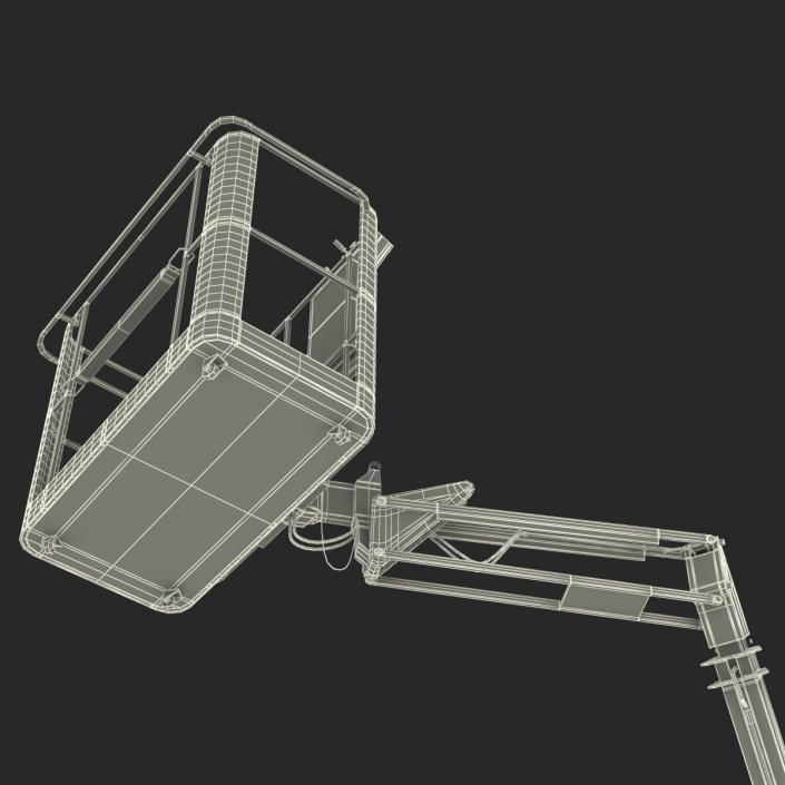 Telescopic Boom Lift Orange 3 3D model