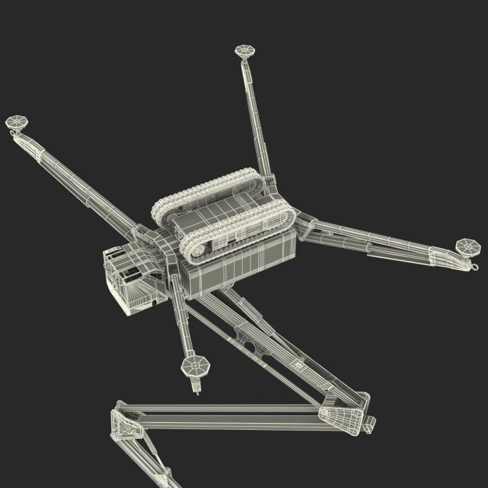 Telescopic Boom Lift Orange 3 3D model