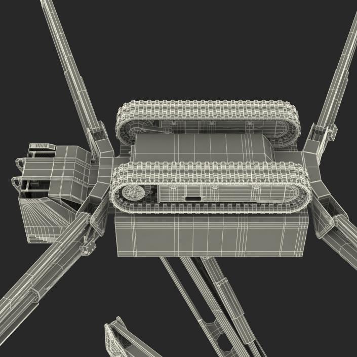 Telescopic Boom Lift Orange 3 3D model