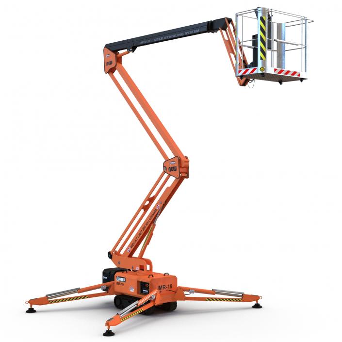 Telescopic Boom Lift Orange 3D