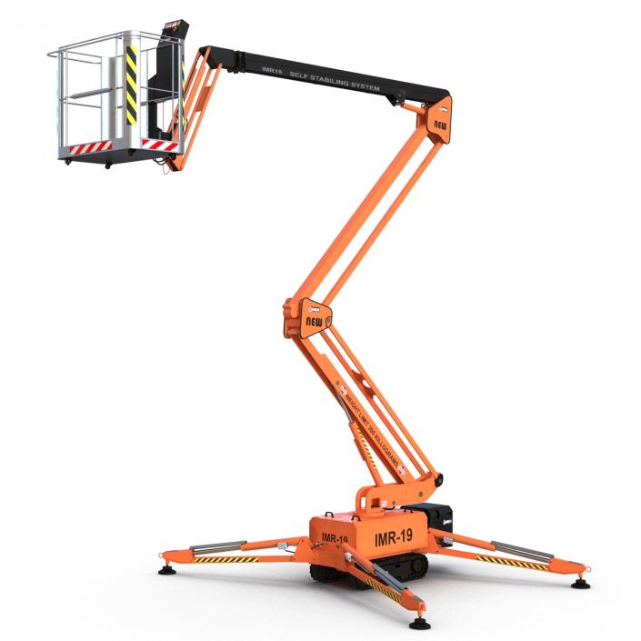 Telescopic Boom Lift Orange 3D