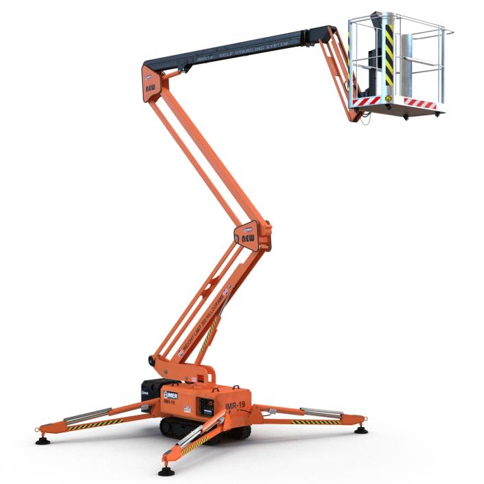 Telescopic Boom Lift Orange 3D