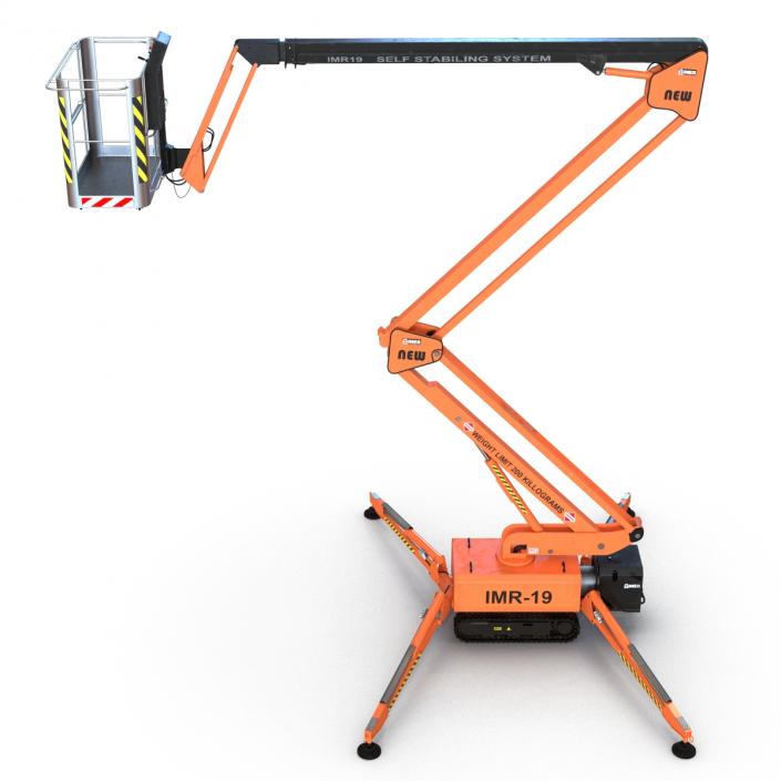 Telescopic Boom Lift Orange 3D